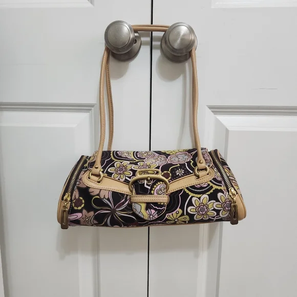 Vintage Cole Haan Floral Barrel Handbag - Picture 7 of 14